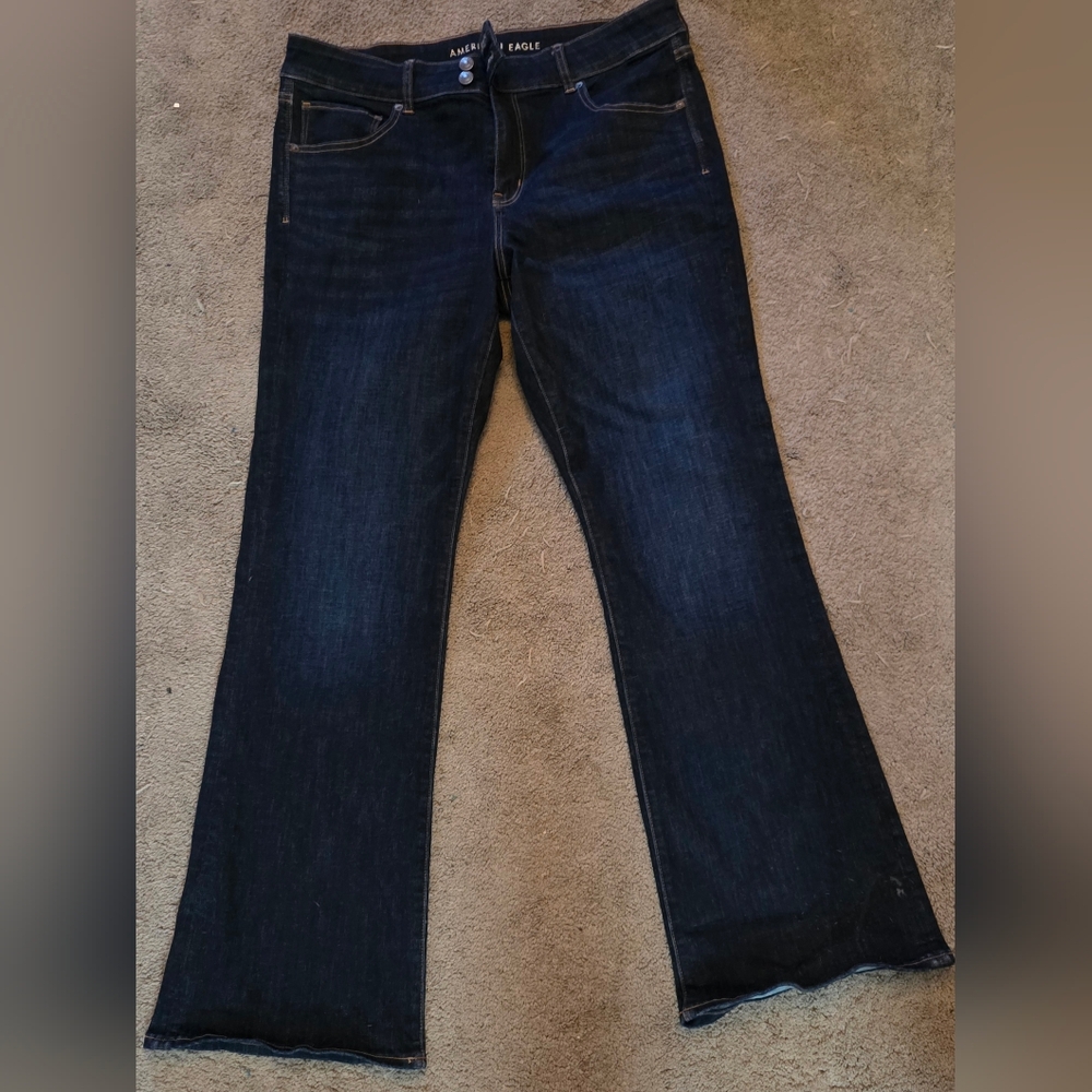 American Eagle Outfitters Dark Blue Flare Jeans